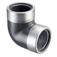 90 Degree Elbow: Thread x Stainless Steel Reinforced Thread