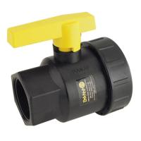 Banjo Single Union Ball Valves FPT x FPT: Manually Actuated - PP \ EPDM