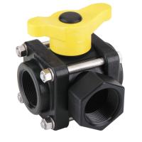 Banjo "Side Load" Three-Way Ball Valves: Manually Actuated - PP \ FKM