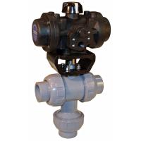 Asahi/America Multiport Type 23 Series: Series 79S Pneumatic (Air to Spring) Actuated - CPVC \ EPDM