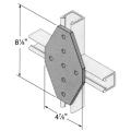 Strut Connector Plates: Seven-Hole Cross Plate