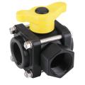 Banjo "Side Load" Three-Way Ball Valves: Manually Actuated - PP \ FKM