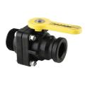 Banjo "Stubby" Full Port Ball Valves MPT x CAM Adapter: Manually Actuated - PP \ FKM