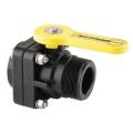 Banjo "Stubby" Standard Port Ball Valves FPT x MPT: Manually Actuated - PP \ FKM