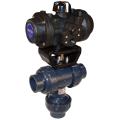 Asahi/America Multiport Type 23 Series: Series 79S Pneumatic (Air to Spring) Actuated - PVC \ EPDM