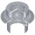 Floor Drain with CPVC Adj. Top with 5" Round Grate and Strainer: Socket